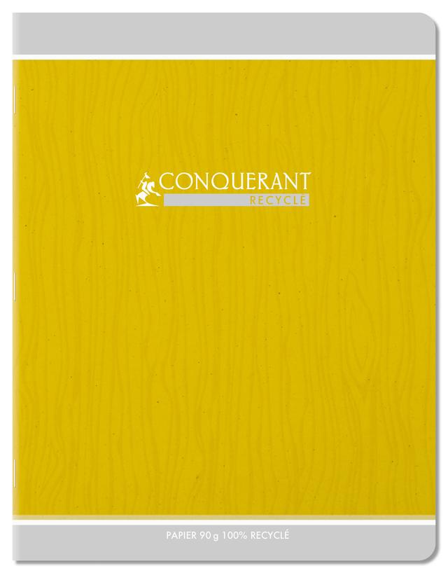 Cahier Recyclé 17x22cm Seyès 96 Pages 90g Agrafées Couverture Carte Coloris Assortis - Lot de 11 - Conquerant on Productcaster.