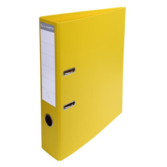 Classeur à levier export PVC A4 dos de 70mm. - Jaune - Lot de 50 - Exacompta on Productcaster.