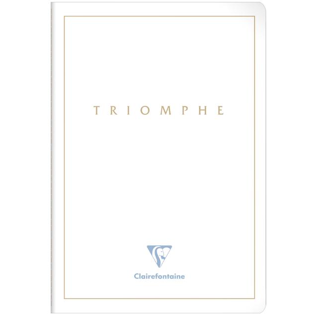 Triomphe GOLD cahier piqûre textile A4 96 pages uni papier blanc 90 g - Blanc - Lot de 5 - Clairefontaine on Productcaster.