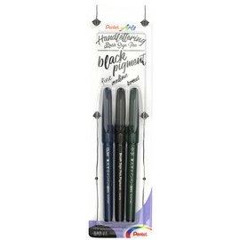 PentelArts Stylo de calligraphie Sign Pen Brush, noir - Lot de 3 on Productcaster.