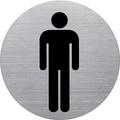 Pictogramme 'the badge' WC-Hommes, rond, argent - Lot de 4 on Productcaster.