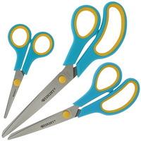 Ciseaux Easy Grip, set de 3, turquoise/jaune citron - Lot de 3 - Turquoise / jaune citron - Westcott on Productcaster.