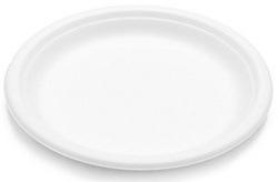 Assiette en canne à sucre Bordofino, rond, blanc - Lot de 3 on Productcaster.