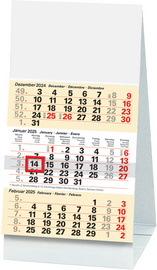 Calendrier de bureau avec aperçu pour 3 mois, 2025 - Lot de 5 on Productcaster.