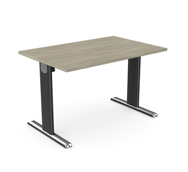 Smile Straight Wooden Executive Desk with Cable Managed Legs - Radius Office Furniture on Productcaster.