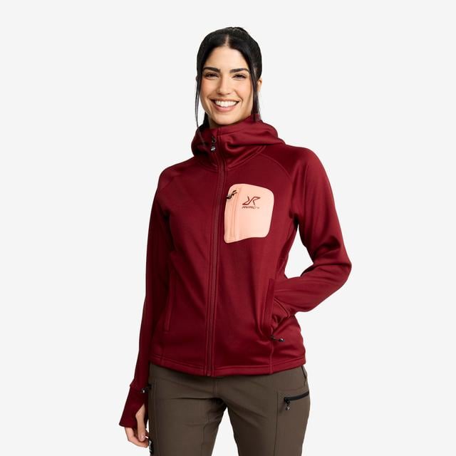 Evolution Stretch Fleece Hoodie Dames Pomegranate, 4XL - Outdoor Clothes > Truien > Hoodies on Productcaster.