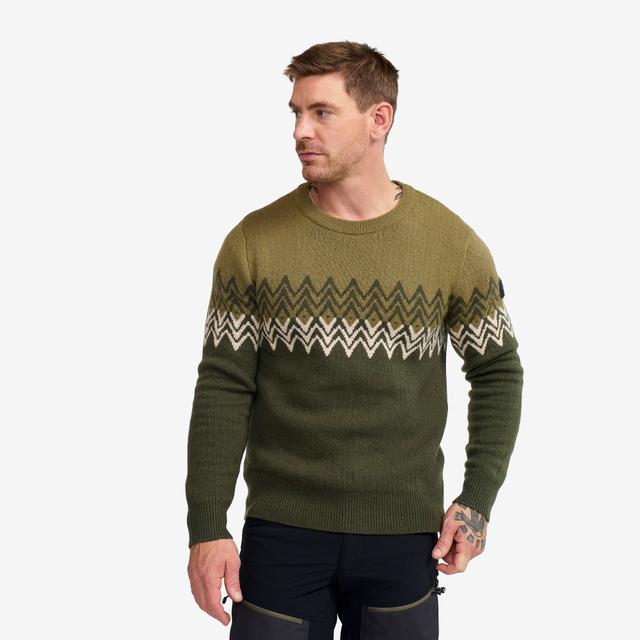 Heavy Knit Sweater Homme Forest Night, S - Homme > Pulls > Chemises Et T-shirts à Manches Longues on Productcaster.