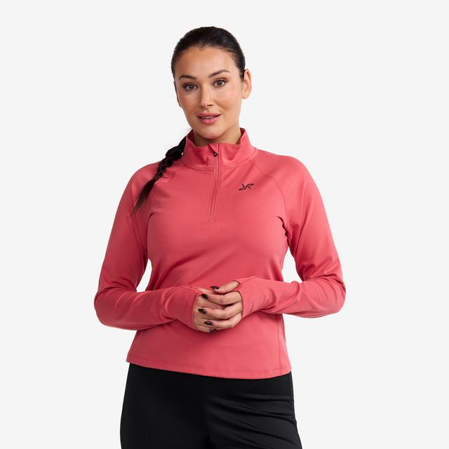 Prep Half-zip Top Femme Holly Berry, S - Femme > Pulls > Chemises Et T-shirts à Manches Longues on Productcaster.