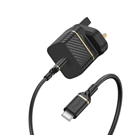 OtterBox UK Wall Charger 20W - 1X USB-C 20W USB-PD + USB C-C Cable 1m, black on Productcaster.