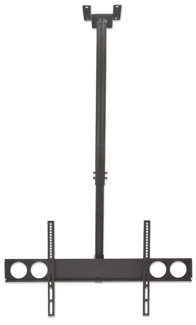 Manhattan Monitor Ceiling Mount (Height: 105-156 cm), 1 screen, 37-70", Vesa 200x200 to 800x400mm, Max 50kg, Black, Box on Productcaster.