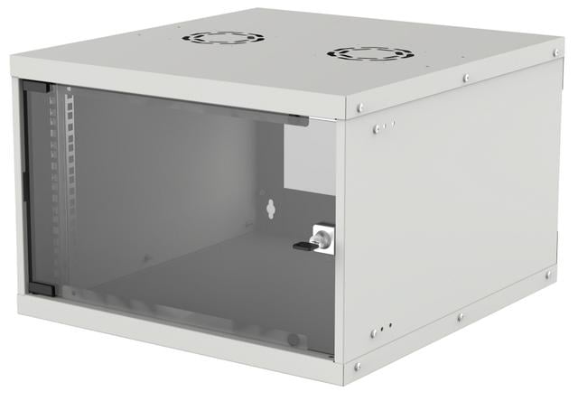 Intellinet 19" Basic Wallmount Cabinet, 6U, 400mm Deep, IP20-Rated Housing, Max 50kg, Flatpack, Grey on Productcaster.