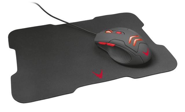 Varr Gaming Mouse and Mousepad/Mat Set, Gaming Mouse: Wired USB Mouse (Black/Red), Adjustable DPI (800, 1600, 2400 or 3200dpi), 6 Button with Scroll  on Productcaster.