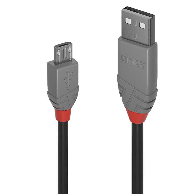 Lindy Anthra Line USB cable 0.5 m USB 2.0 USB A Micro-USB B Black, Grey on Productcaster.