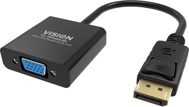 Vision TC-DPVGA/BL video cable adapter DisplayPort VGA (D-Sub) Black on Productcaster.