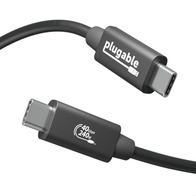 Plugable Technologies USB4 Cable 240W, 3.3 Feet (1M) 8K Display, 40 Gbps on Productcaster.