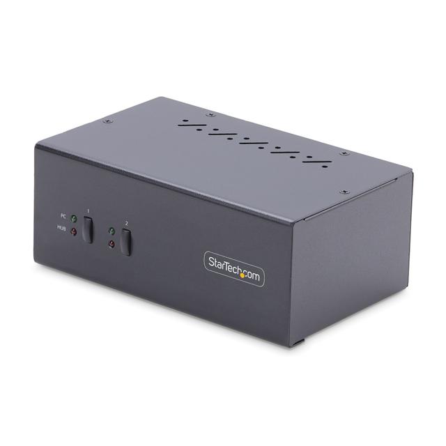 StarTech.com 2-Port Dual-Monitor DisplayPort KVM Switch, 4K 60Hz, 2x USB 5Gbps Hub Ports, 2x USB 2.0 HID Ports, Hotkey and Push-Button Switching, TAA  on Productcaster.