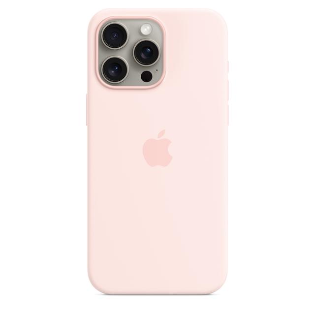 Apple iPhone 15 Pro Max Silicone Case with MagSafe - Pink on Productcaster.