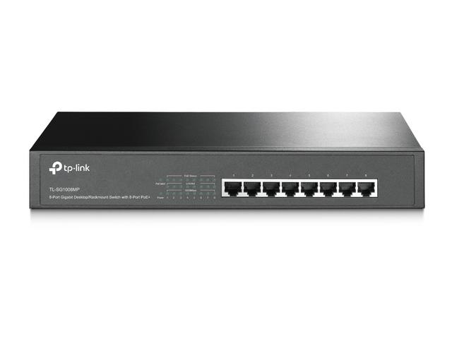 TP-LINK TL-SG1008MP network switch Unmanaged Gigabit Ethernet (10/100/1000) Power over Ethernet (PoE) Black on Productcaster.