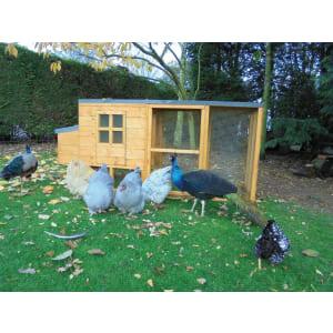 Shire Timber Pent Chicken Coop & Run Honey Brown - 7 x 3 ft on Productcaster.