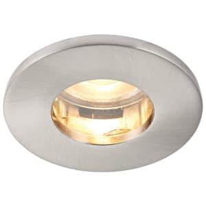 Saxby GU10 Satin Nickel IP65 Cast Fixed Downlight - 5W on Productcaster.