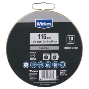 Wickes Thin Steel Cutting Discs 115mm - Pack of 10 on Productcaster.