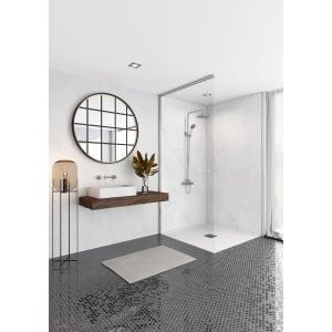 Mermaid Elite Athena Marble 2 Sided Shower Panel Kit - 1200 x 900mm on Productcaster.