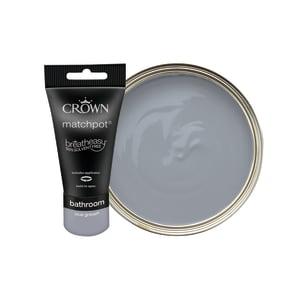 Crown Easyclean Midsheen Emulsion Bathroom Paint - Blue Gravel Tester Pot - 40ml on Productcaster.