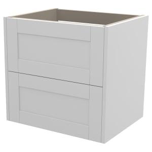 Duarti By Calypso Highwood 600mm Full Depth 2 Drawer Wall Hung Vanity Unit - Matt White on Productcaster.