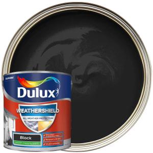 Dulux Weathershield All Weather Purpose Smooth Paint - Black - 2.5L on Productcaster.