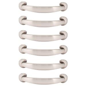 Round Bow Brushed Nickel Cabinet Handle - 120mm - Pack of 6 on Productcaster.