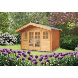 Shire Clipstone Double Door Log Cabin - 12 x 10ft on Productcaster.