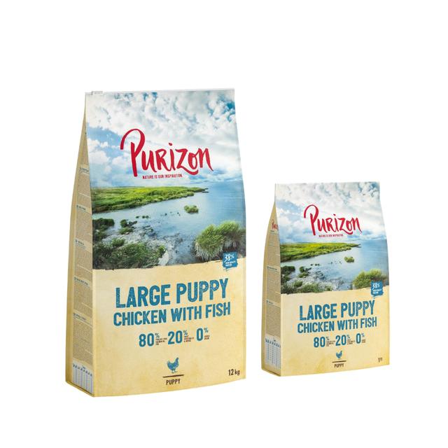 Purizon NOVÁ RECEPTURA/Single Meat - bez obilovin - 12 + 2 kg zdarma - Large Puppy kuře & ryba - bez obilovin on Productcaster.