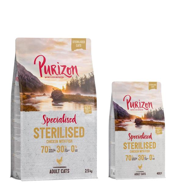 2,5 kg + 400 g gratis! Purizon, sucha karma dla kota - Adult Sterilised, kurczak i ryba on Productcaster.