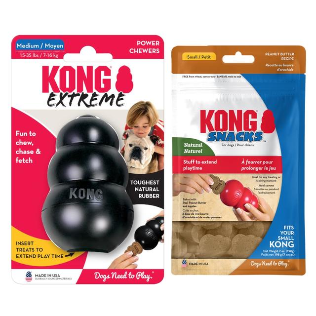 KONG: zabawki dla psa + Snacks Peanut Butter, przysmak dla psa, rozmiar S w super cenie! -  Extreme, M, ok. 8,5 cm on Productcaster.