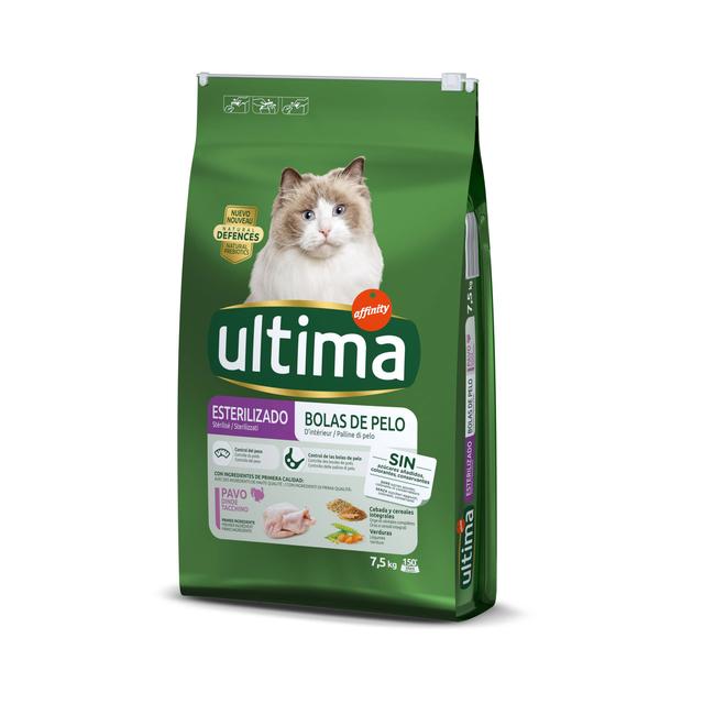 Ultima Cat Sterilized Hairball, indyk - 2 x 7,5 kg on Productcaster.