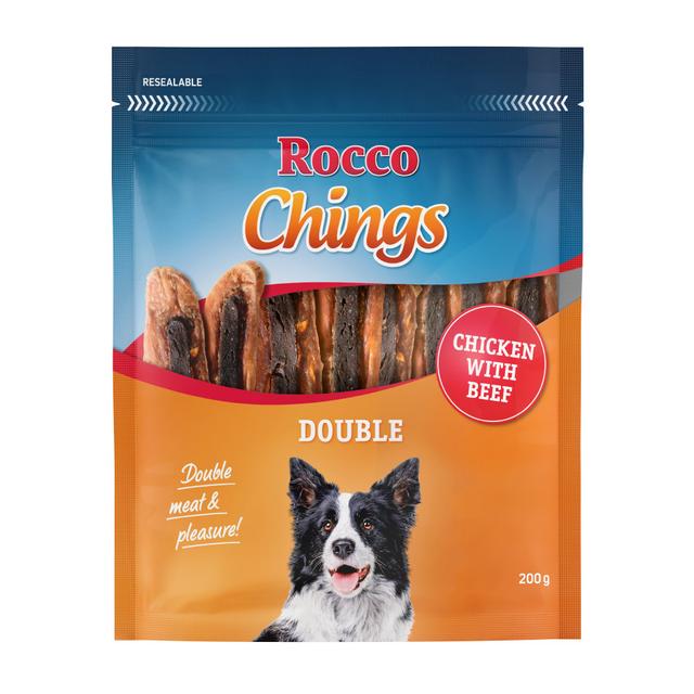 Rocco Chings Double mięsne paski do żucia - Kurczak i wołowina, 200 g on Productcaster.