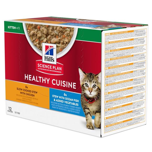 Hill's Science Plan Kitten Healthy Cuisine, kurczak & ryba oceaniczna - 48 x 80 g on Productcaster.