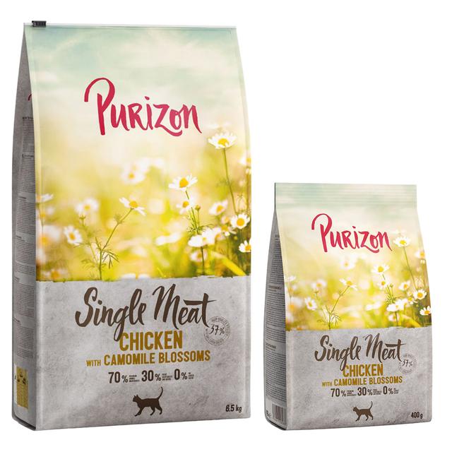 Purizon: karma sucha dla kota, 6,5 kg  + 800 g gratis! - Single Meat, kurczak z kwiatami rumianku on Productcaster.