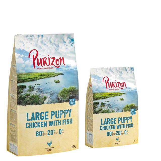 12 + 1 kg gratis! Purizon, karma sucha dla psa, 13 kg  - Large Puppy, kurczak i ryba, bez zbóż on Productcaster.