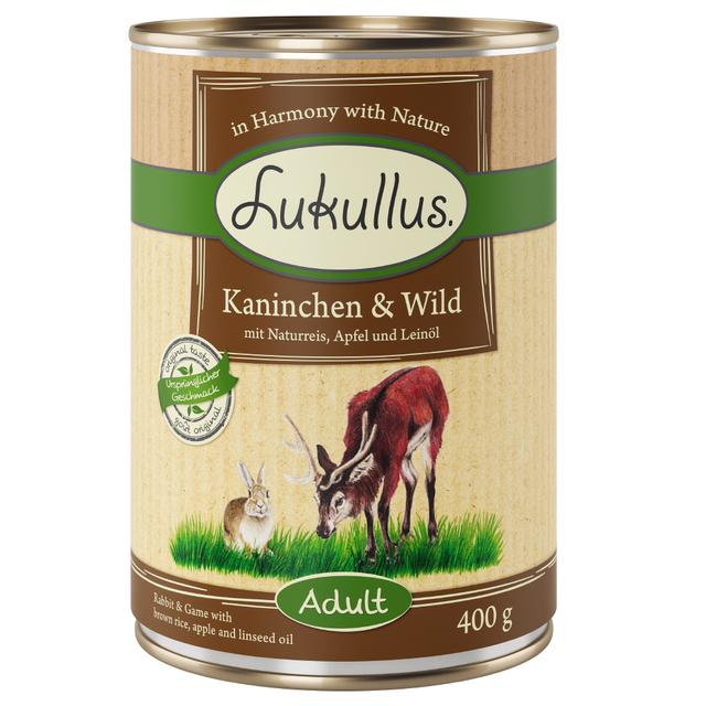 Lukullus 1 x 400 g konzerva k vyzkoušení! - králík & zvěřina on Productcaster.