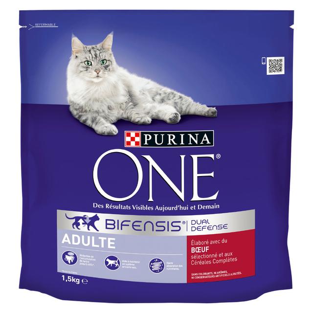 PURINA ONE Adult Hovězí, celozrnné pro kočky - 4 x 1,5 kg on Productcaster.