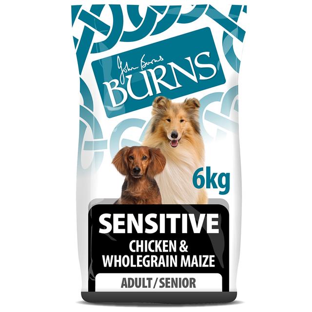 Burns Dog Adult & Senior Sensitive Chicken & Wholegrain Maize - 2 x 6 kg on Productcaster.