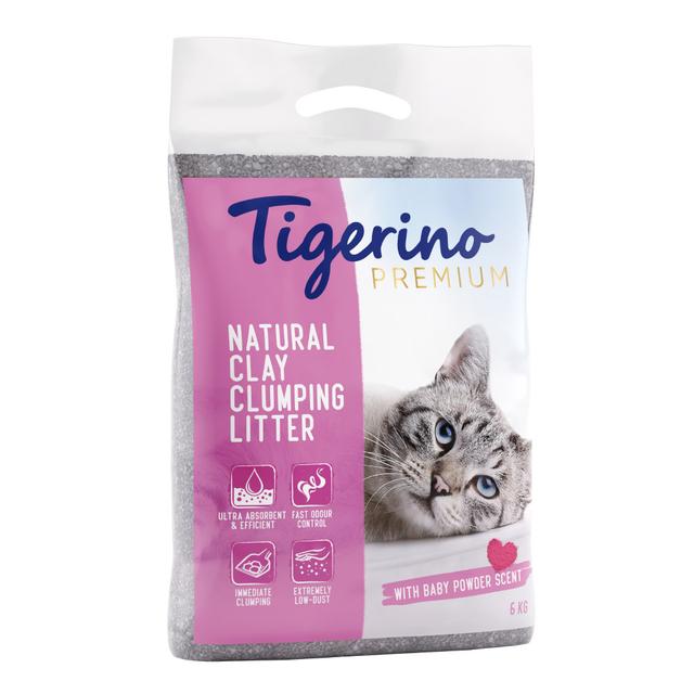 Tigerino Premium, żwirek dla kota - zapach pudru dla dzieci - 6 kg (ok. 6 l) on Productcaster.