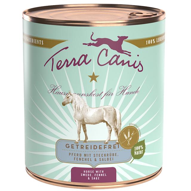 12 x 800 g Výhodné balení Terra Canis Sensitive - Koňské s brukví, fenyklem a šalvějí on Productcaster.