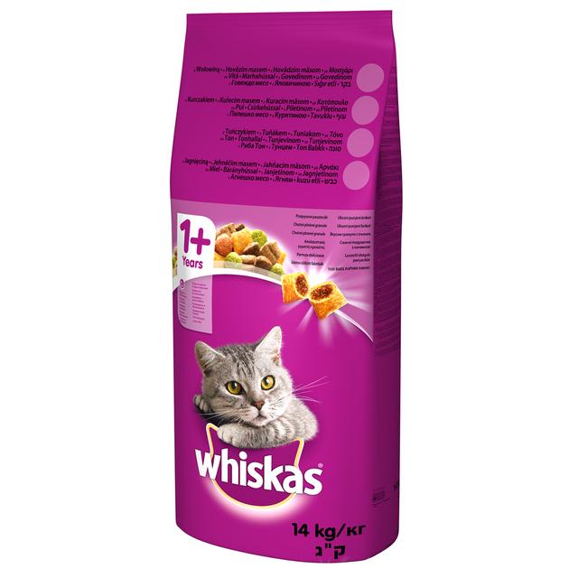 Whiskas 1+ Hovězí - 14 kg on Productcaster.