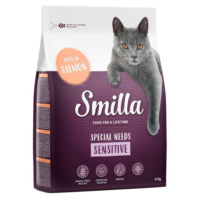 Smilla granule, 3 kg + 1 kg zdarma - Adult Sensitive s lososem bez obilovin on Productcaster.