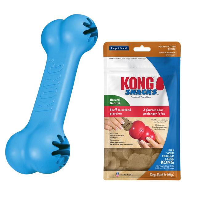 KONG: zabawki dla psa + Snacks Peanut Butter, przysmak dla psa, rozmiar L w super cenie! - Puppy Goodie Bone, S on Productcaster.