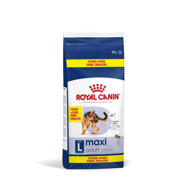 Royal Canin Maxi Adult - 15 kg + 3 kg gratis! on Productcaster.