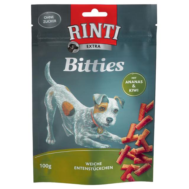 RINTI Extra Mini Bits 100 g - 4 x 100 g kachna s ananasem & kiwi on Productcaster.