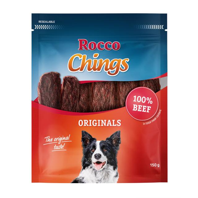 Pakiet Rocco Chings Originals mięsne paski do żucia - Wołowina, 4 x 150 g on Productcaster.